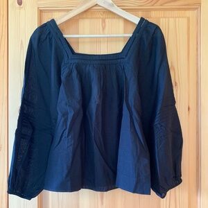 Black Madewell Long Sleeve Blouse NWT